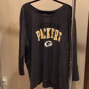 Gray green bay packer long sleeve T-shirts 4 XL